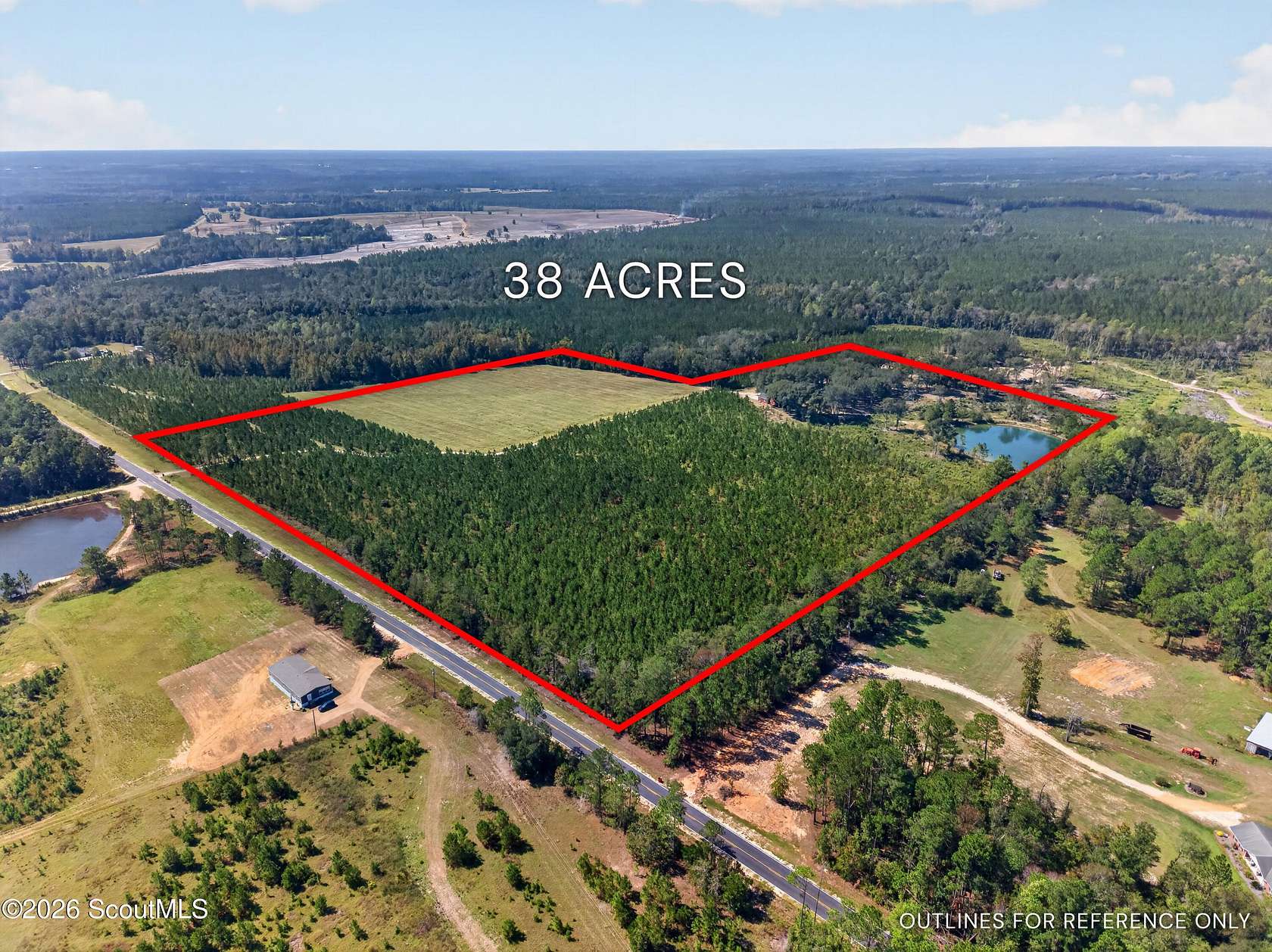 38 Acres of Land with Home for Sale in Baxley, Georgia
