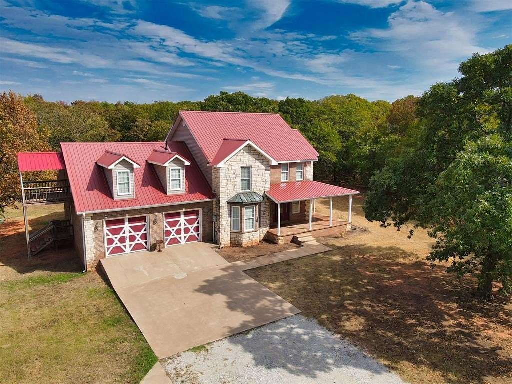 19.5 Acres of Land with Home for Sale in Tecumseh, Oklahoma