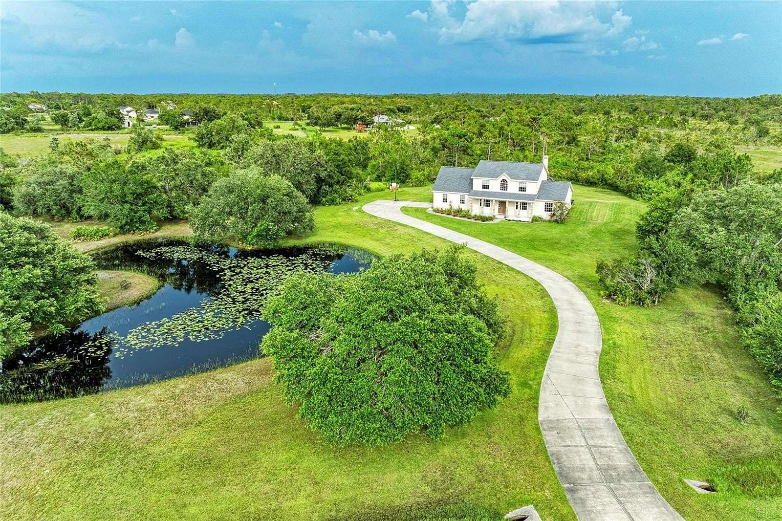 9.56 Acres of Land with Home for Sale in Myakka City, Florida