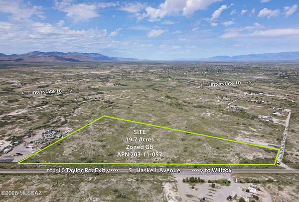 19.7 Acres of Commercial Land for Sale in Willcox, Arizona