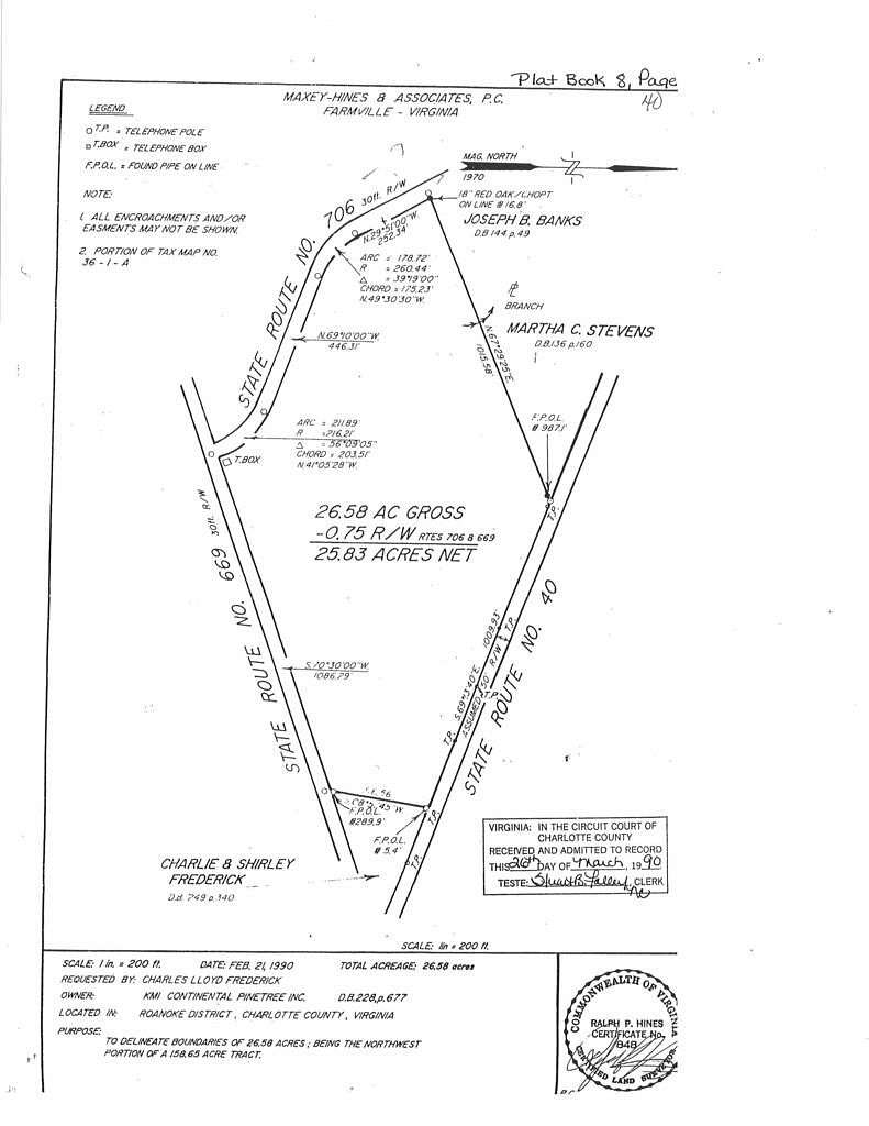 25.8 Acres of Recreational Land for Sale in Phenix, Virginia