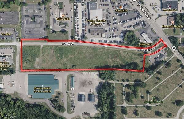 7.18 Acres of Commercial Land for Auction in Aurora, Ohio
