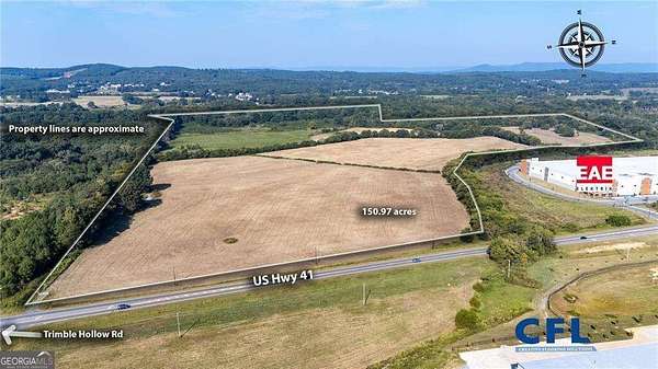 151 Acres of Land for Sale in Adairsville, Georgia