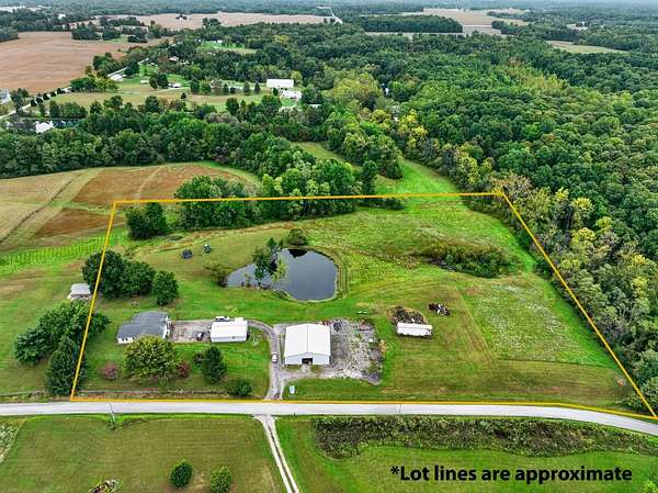8.38 Acres of Land with Home for Sale in Dillsboro, Indiana
