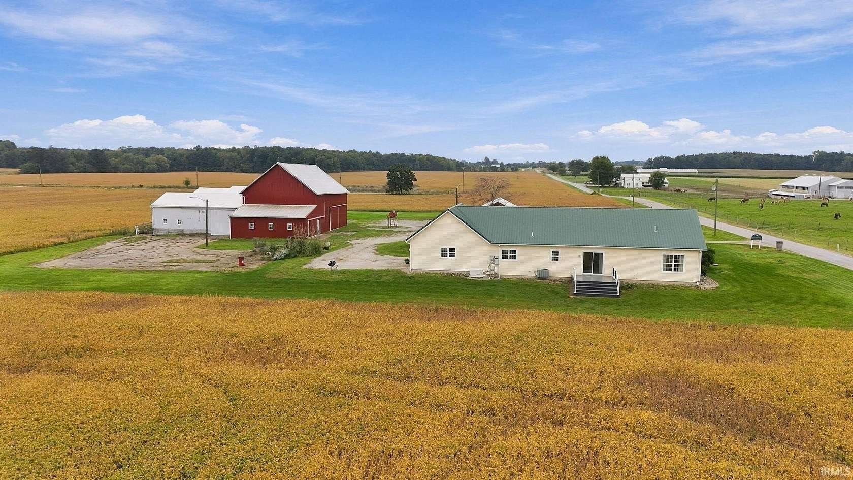80 Acres of Agricultural Land with Home for Sale in South Whitley, Indiana