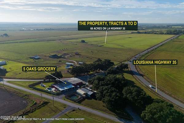 18 Acres of Commercial Land for Lease in Kaplan, Louisiana
