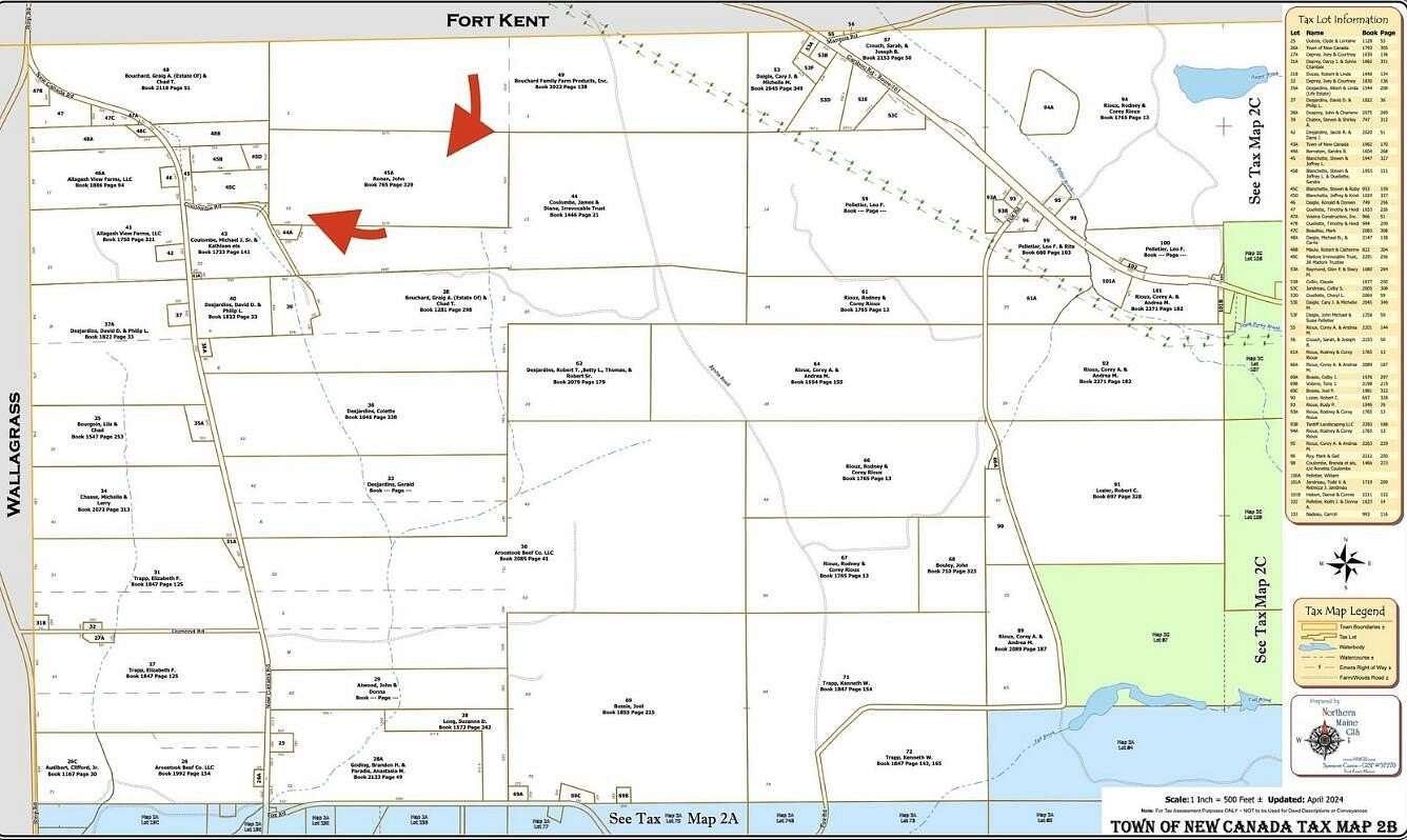 99 Acres of Land for Sale in New Canada Town, Maine