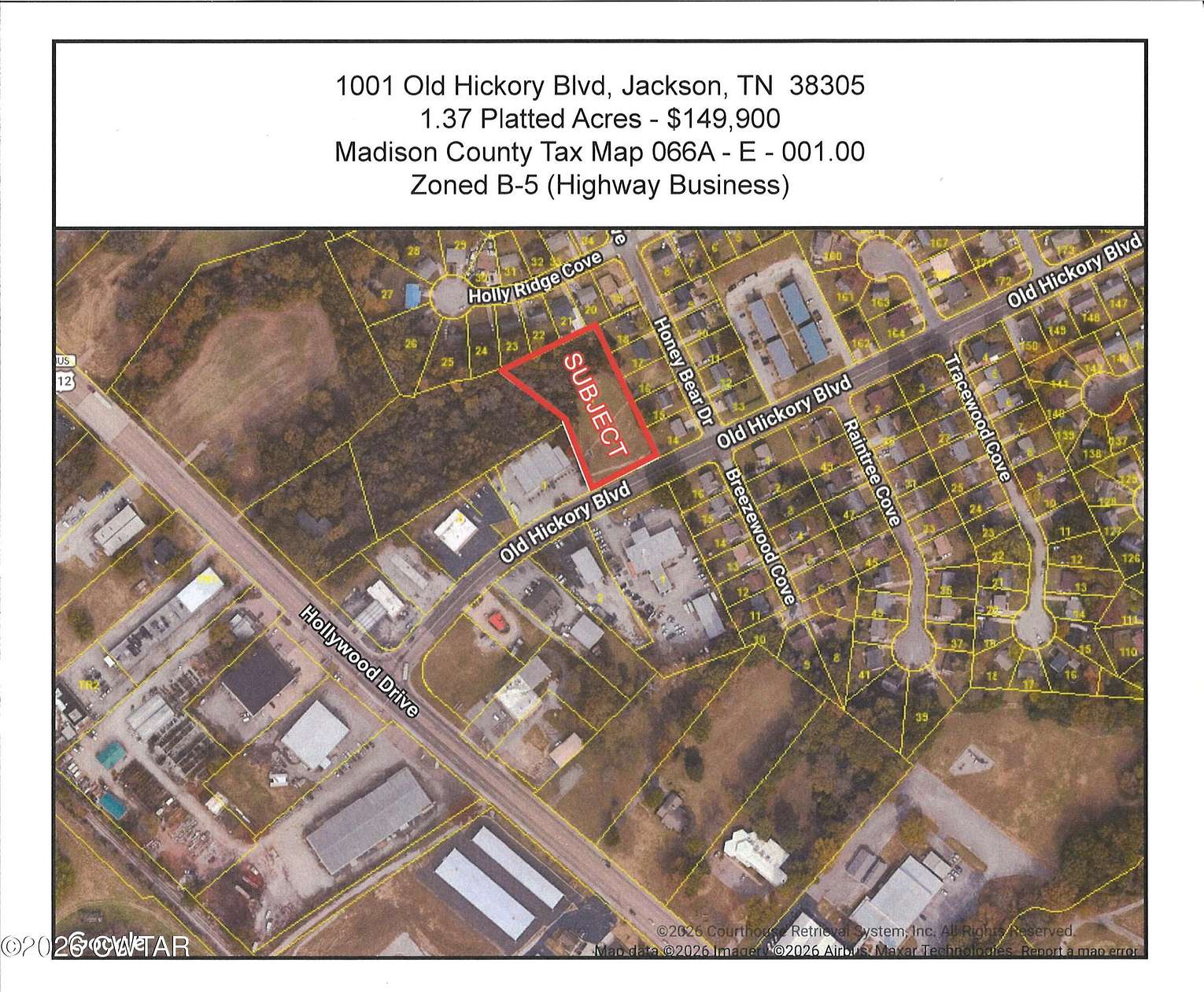 1.37 Acres of Commercial Land for Sale in Jackson, Tennessee