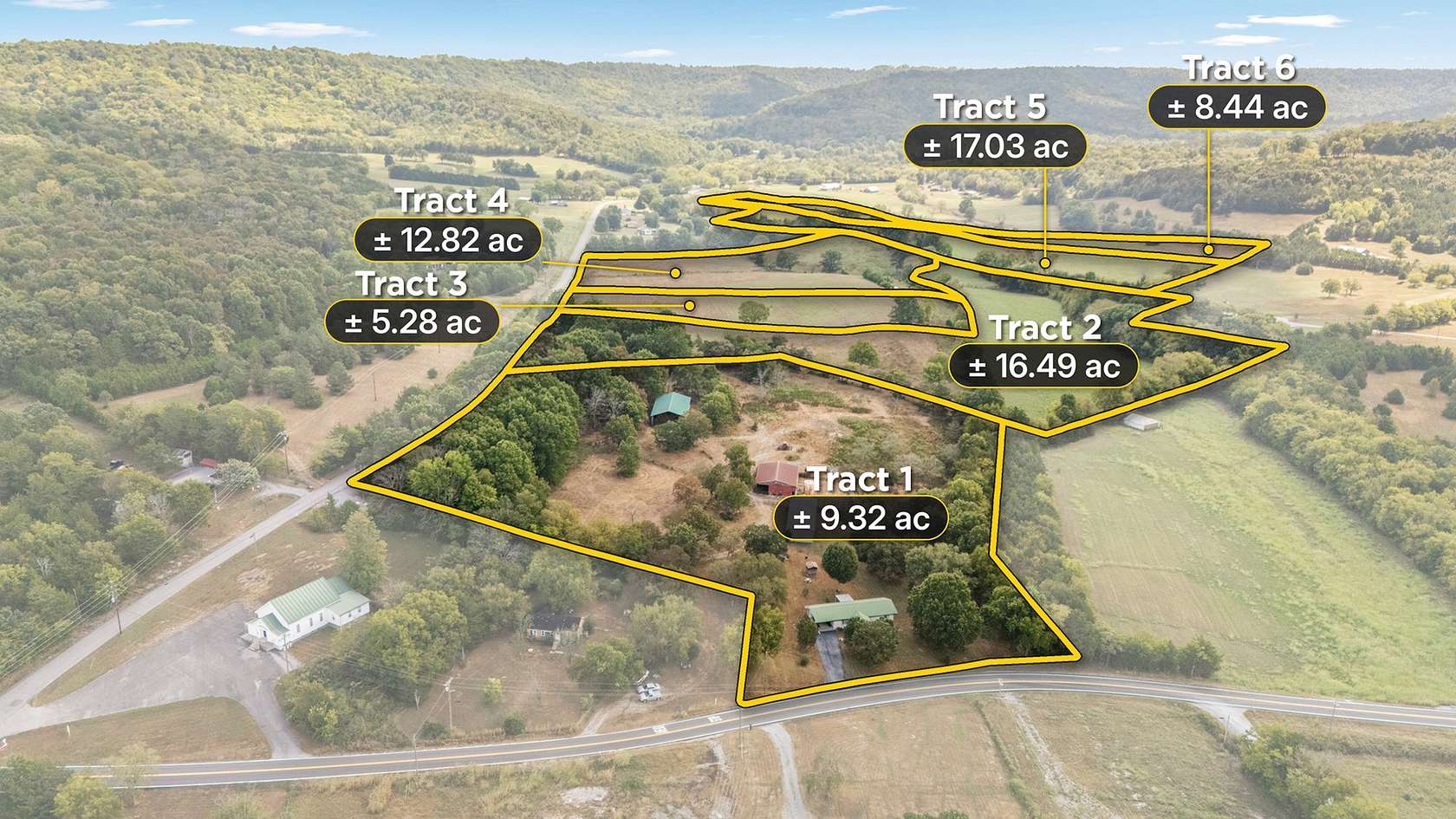69.4 Acres of Land with Home for Auction in Bradyville, Tennessee