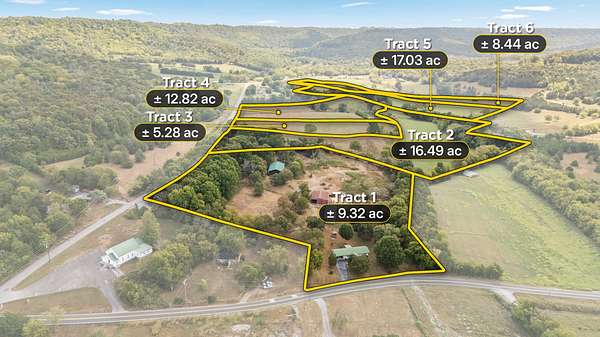 69.4 Acres of Land with Home for Auction in Bradyville, Tennessee