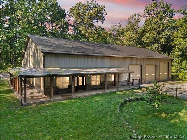 12.1 Acres of Land with Home for Sale in Mitchell, Indiana