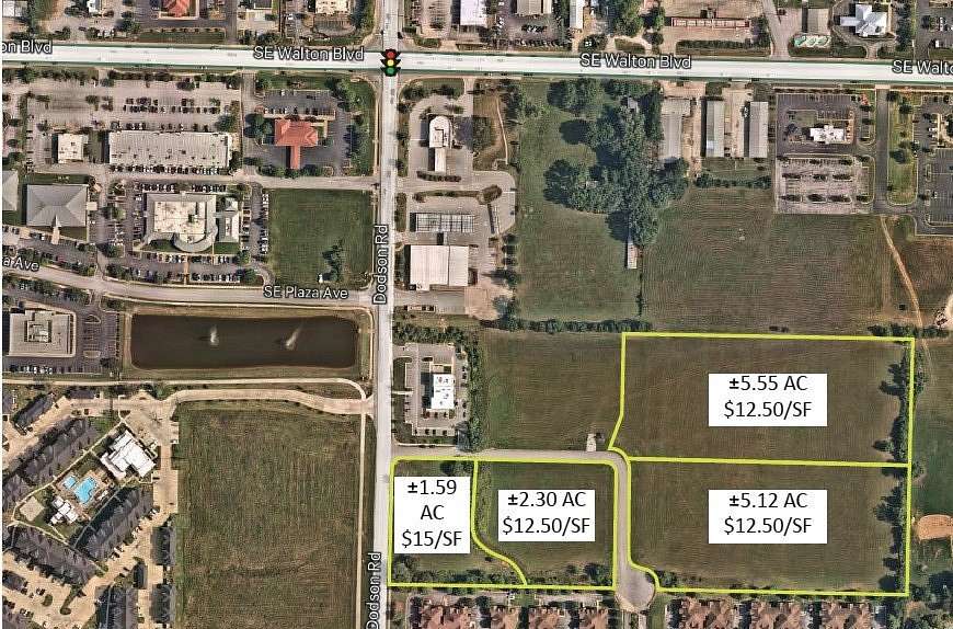 5.55 Acres of Commercial Land for Sale in Rogers, Arkansas