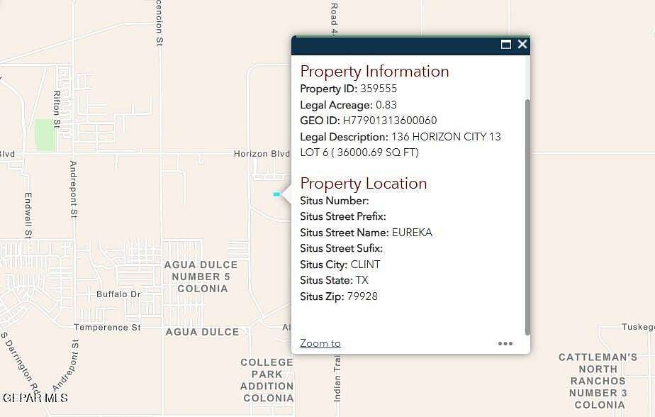 0.83 Acres of Land for Sale in Clint, Texas