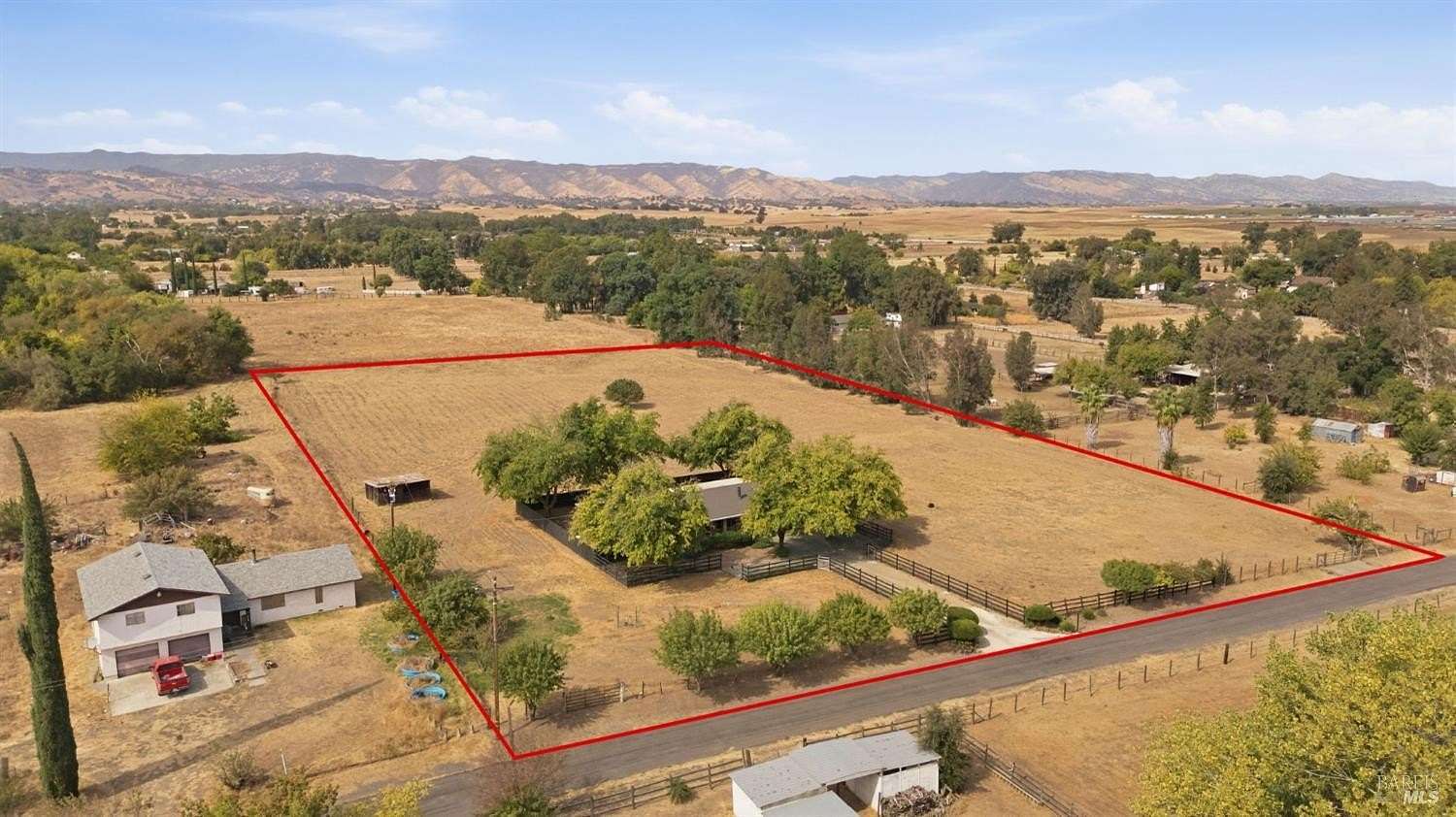 4.85 Acres of Land with Home for Sale in Vacaville, California