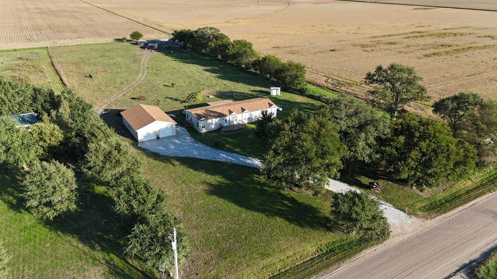 3.5 Acres of Land with Home for Sale in Central City, Nebraska