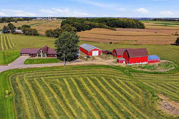 23.8 Acres of Land with Home for Sale in Darlington, Wisconsin