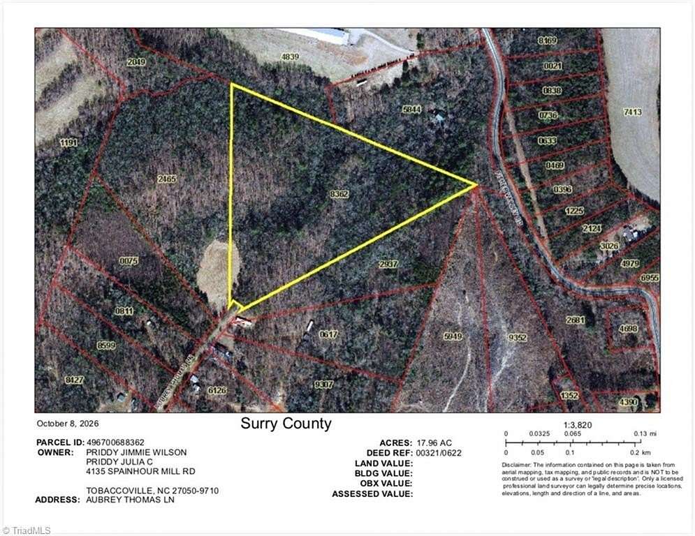 18 Acres of Land for Sale in Dobson, North Carolina