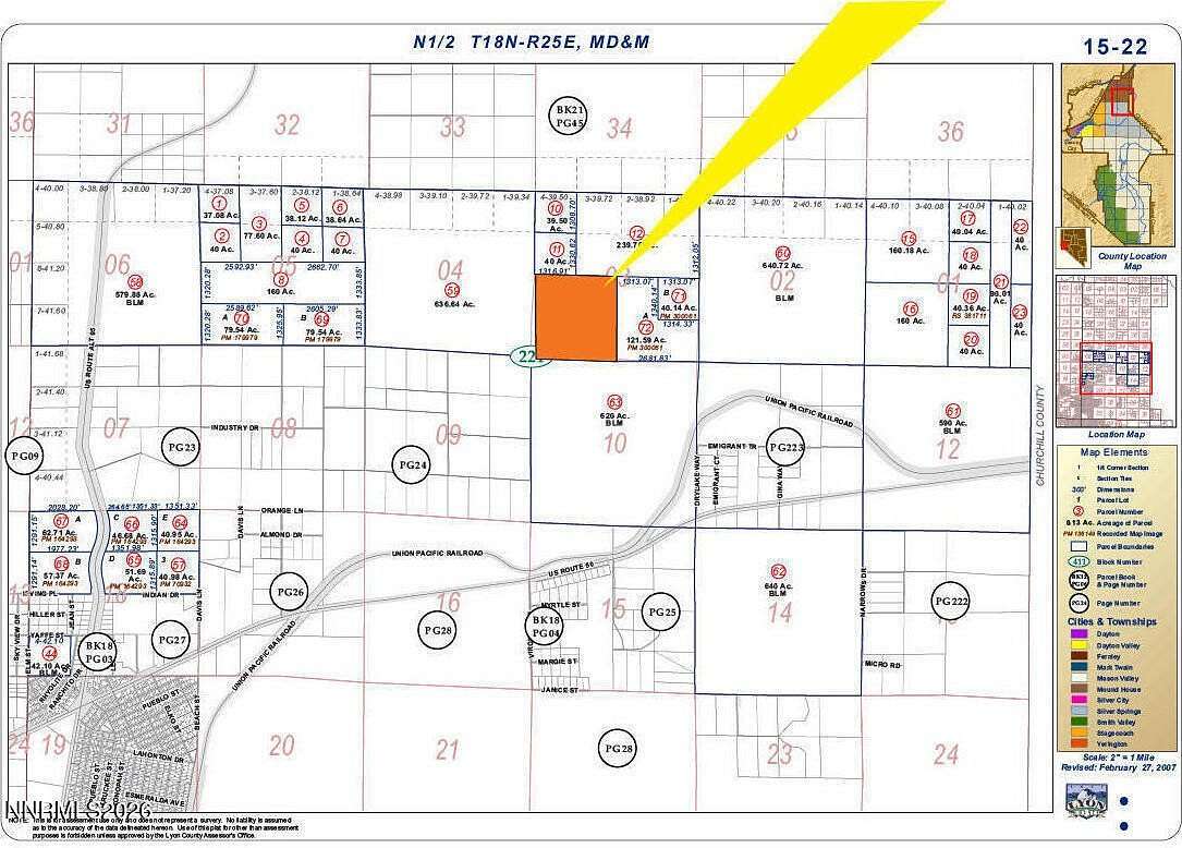 160 Acres of Recreational & Residential Land for Sale in Silver Springs, Nevada
