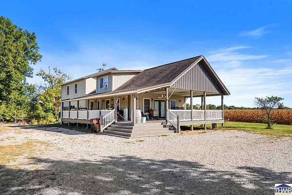 1.53 Acres of Land with Home for Sale in Jasonville, Indiana