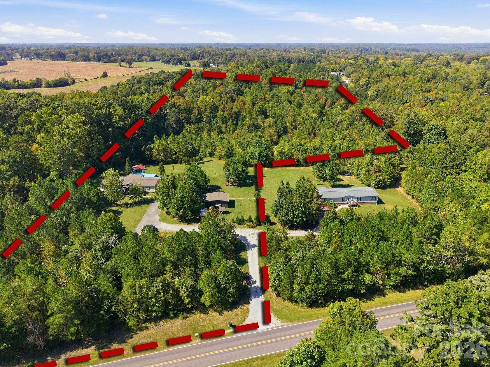 12 Acres of Land with Home for Sale in Woodleaf, North Carolina