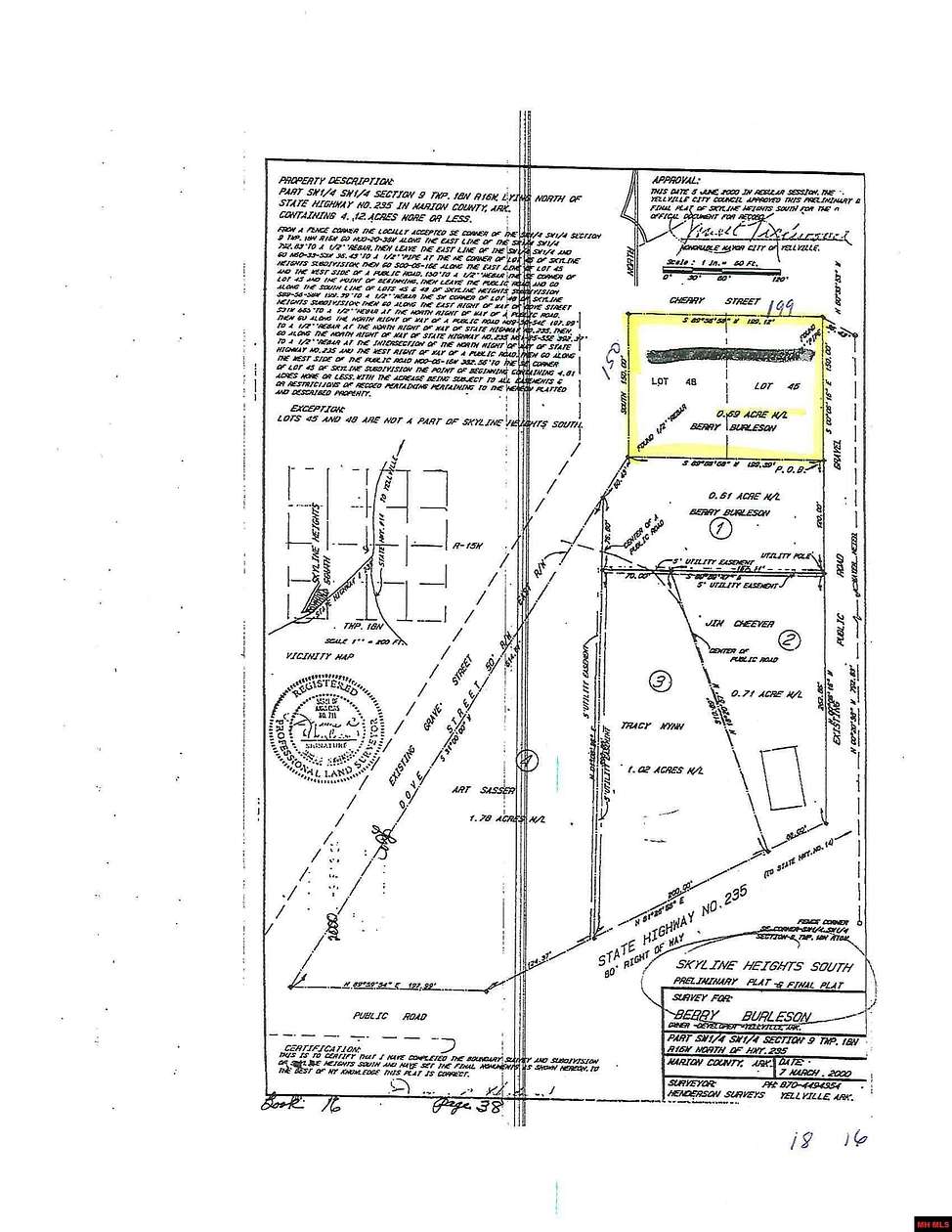 0.69 Acres of Land for Sale in Yellville, Arkansas
