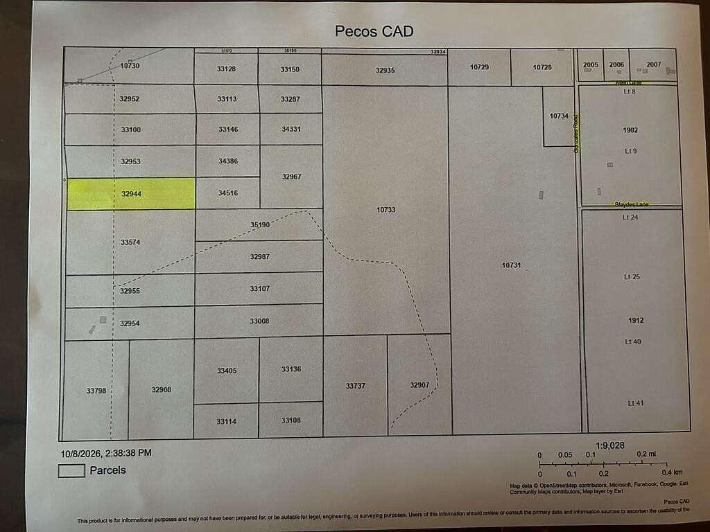10.8 Acres of Land for Sale in Fort Stockton, Texas