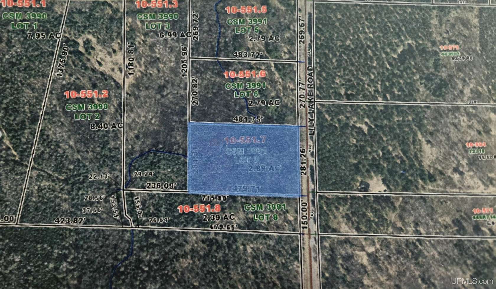 2.89 Acres of Residential Land for Sale in Dunbar Town, Wisconsin