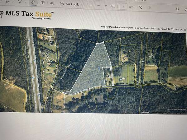 5 Acres of Residential Land for Sale in Whites Creek, Tennessee