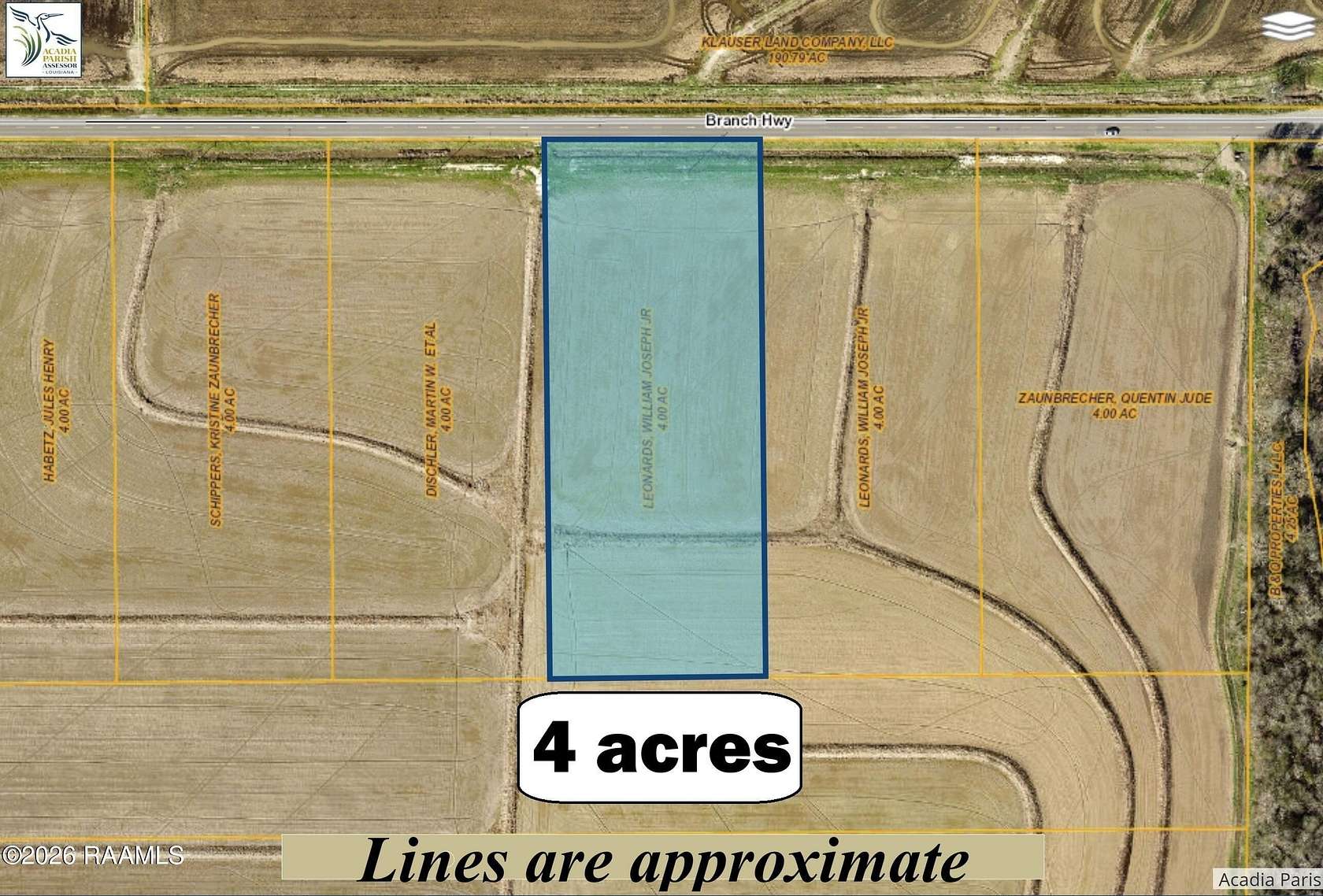 4 Acres of Residential Land for Sale in Branch, Louisiana