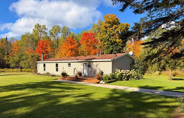 14 Acres of Land with Home for Sale in St. Ignace, Michigan