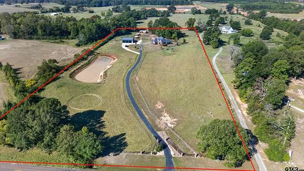 10.6 Acres of Land with Home for Sale in Troup, Texas