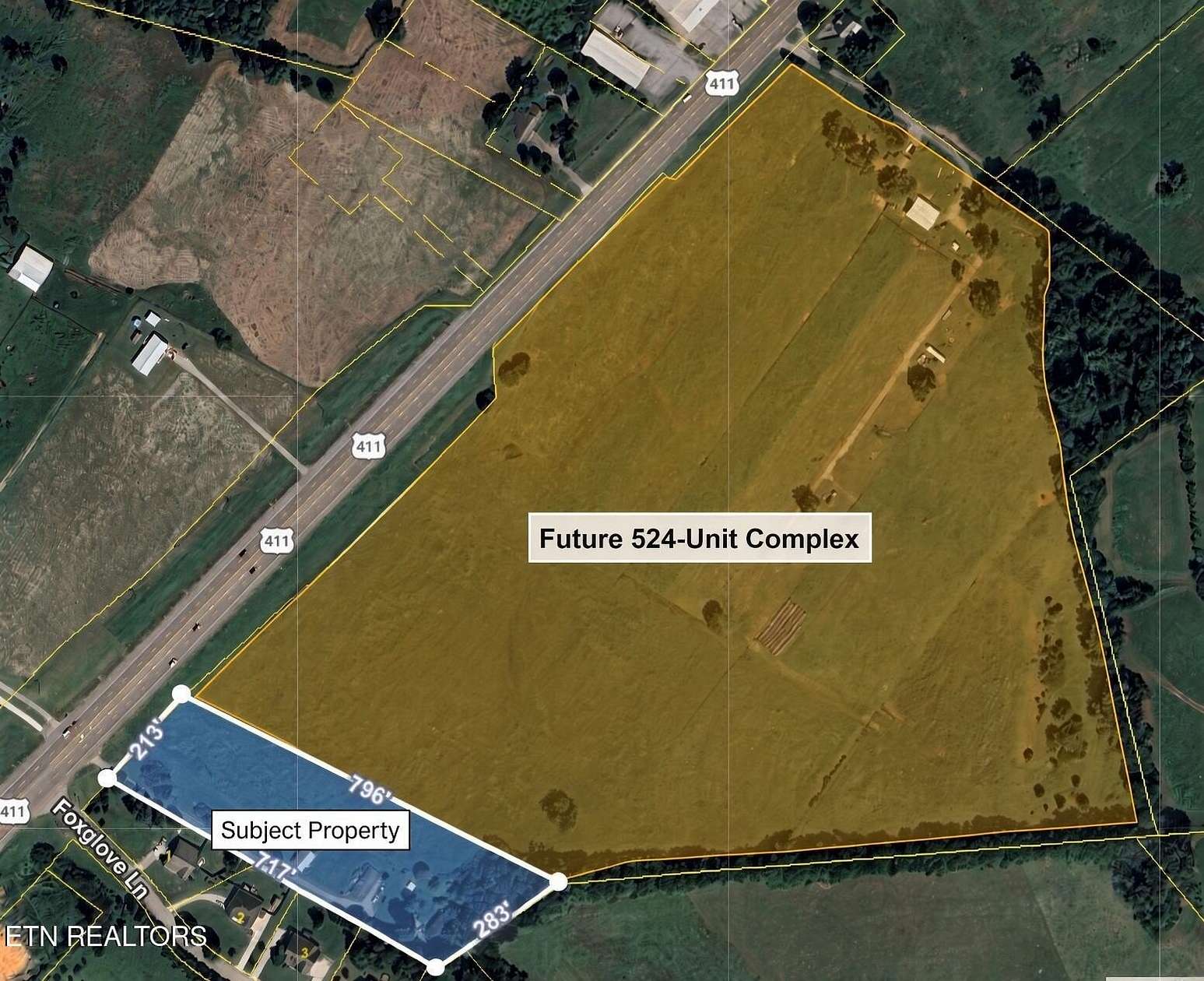 4.12 Acres of Mixed-Use Land for Sale in Maryville, Tennessee