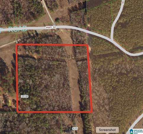 10 Acres of Residential Land for Sale in Wilsonville, Alabama