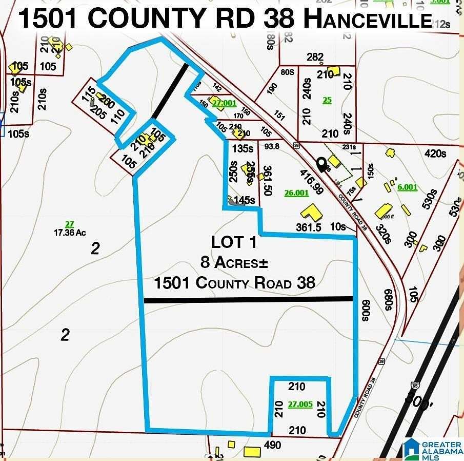 8 Acres of Residential Land for Sale in Hanceville, Alabama