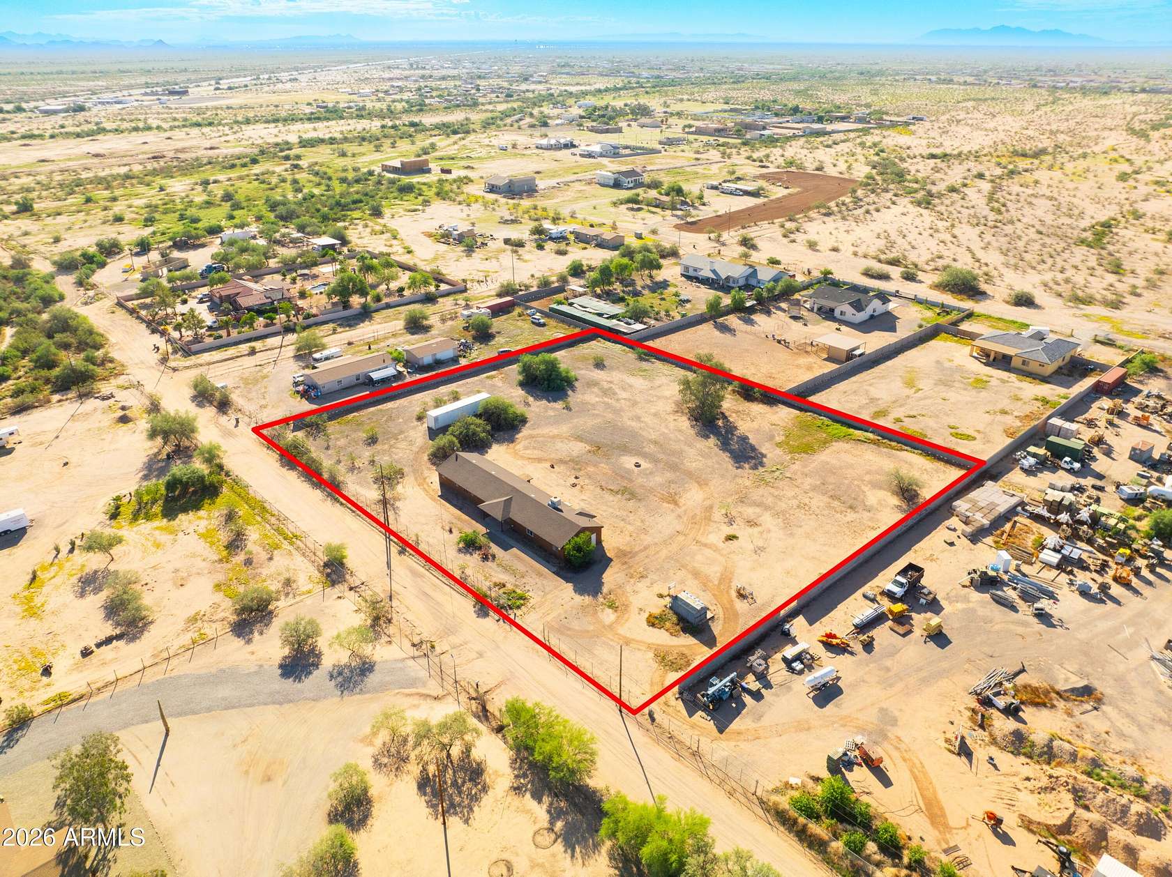 2.58 Acres of Land with Home for Sale in Wittmann, Arizona