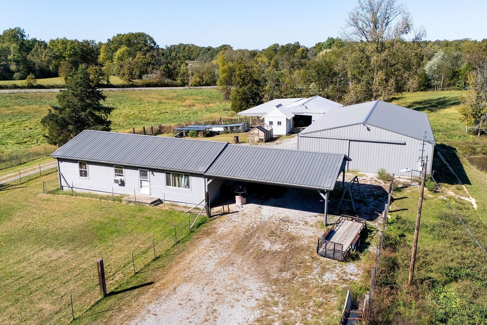 9.19 Acres of Land with Home for Sale in Creal Springs, Illinois