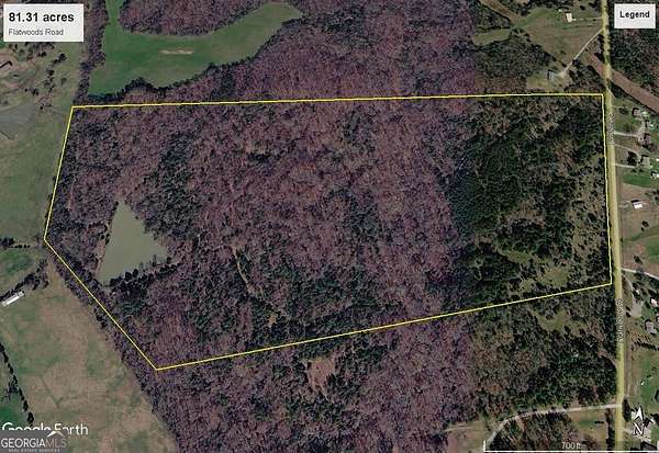 81.3 Acres of Recreational Land for Sale in Elberton, Georgia