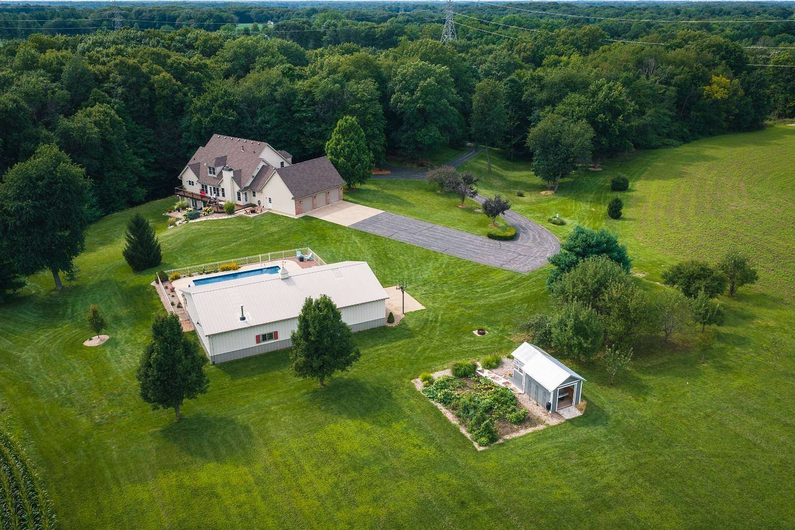 23.5 Acres of Land with Home for Sale in Glasford, Illinois