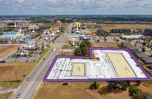 2.33 Acres of Improved Commercial Land for Lease in Bentonville, Arkansas
