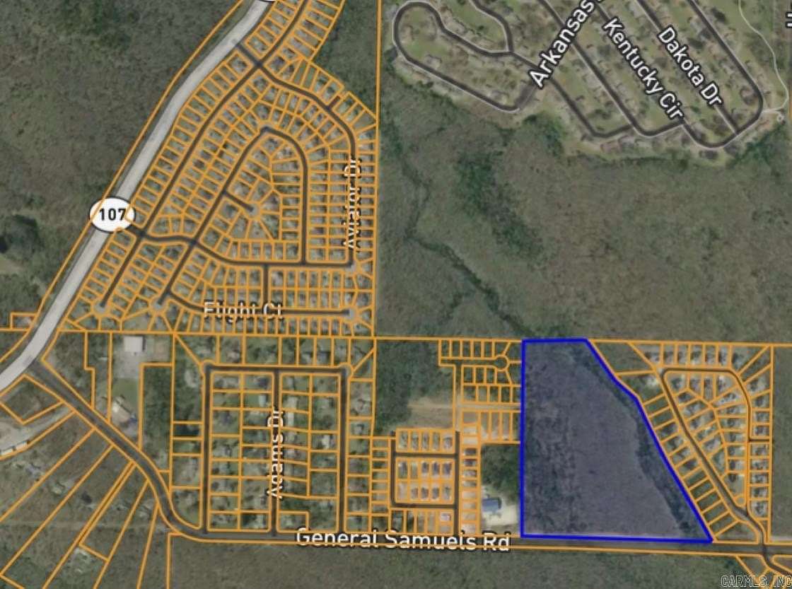 25.2 Acres of Recreational & Residential Land for Sale in Jacksonville, Arkansas
