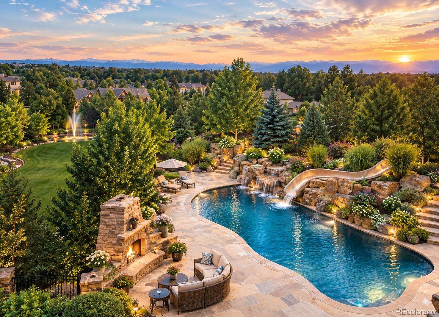 3.15 Acres of Land with Home for Sale in Greenwood Village, Colorado