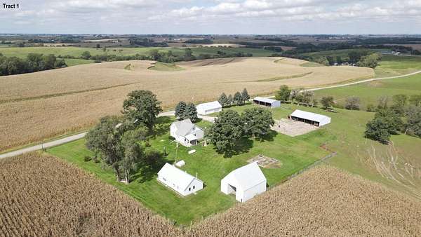80 Acres of Agricultural Land with Home for Auction in Leighton, Iowa