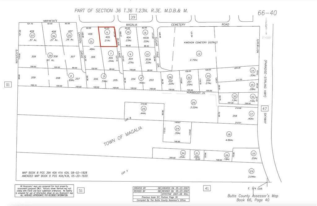 0.21 Acres of Land for Sale in Magalia, California