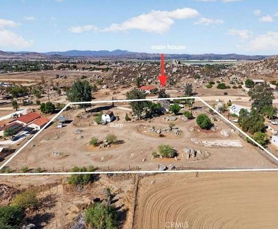 2.5 Acres of Land with Home for Sale in Menifee, California
