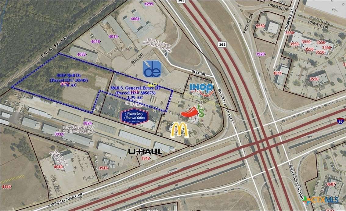 5.35 Acres of Commercial Land for Sale in Temple, Texas