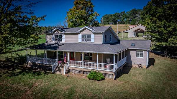 7.39 Acres of Land with Home for Sale in Cunningham, Tennessee
