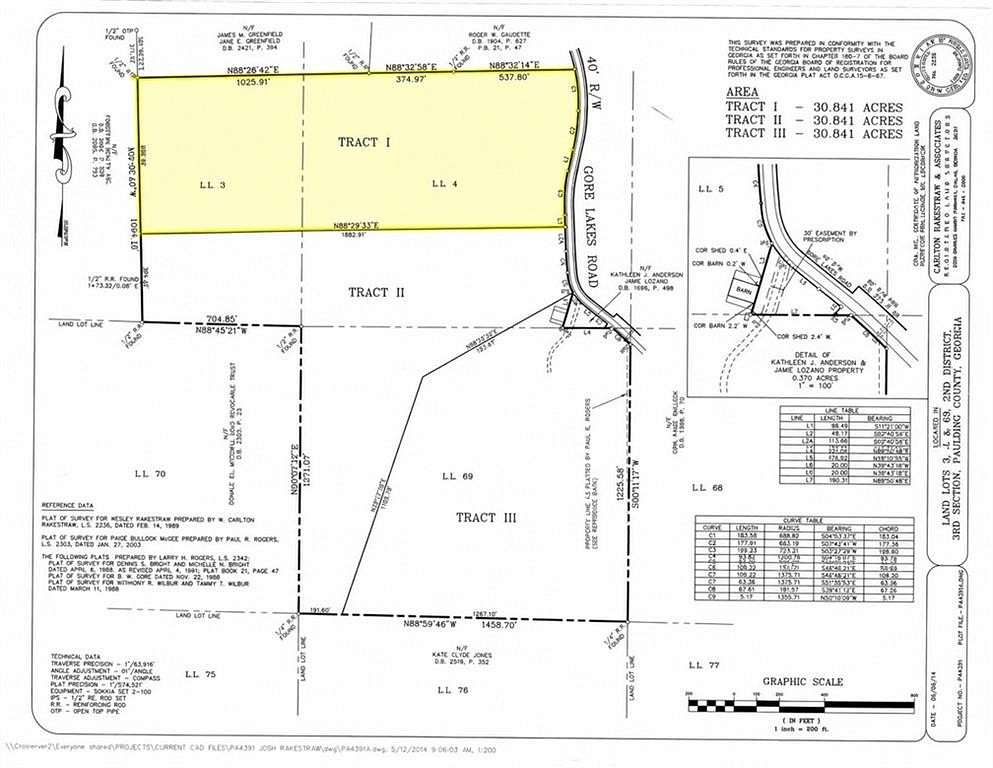 30.8 Acres of Recreational & Residential Land for Sale in Dallas, Georgia