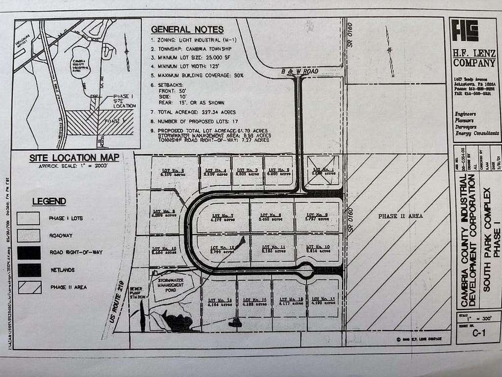 3.48 Acres of Commercial Land for Sale in Ebensburg, Pennsylvania