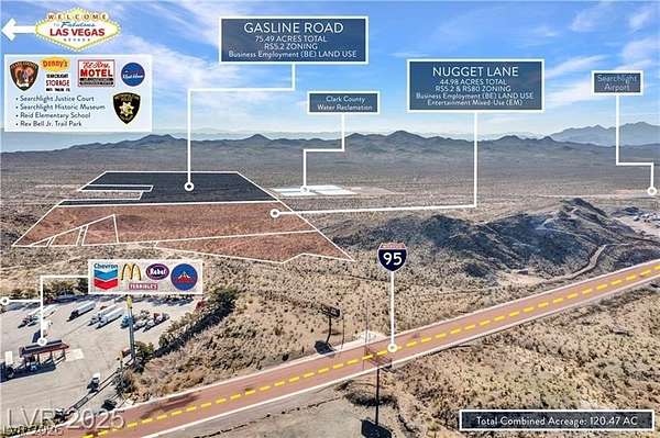 120 Acres of Recreational & Residential Land for Sale in Searchlight, Nevada