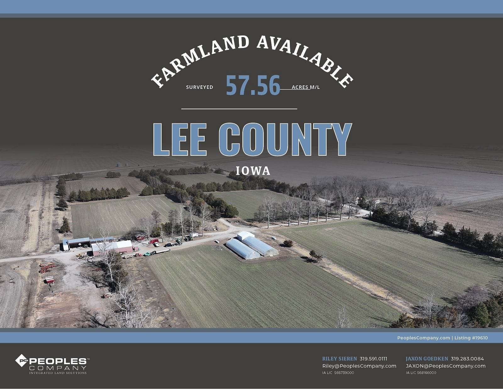 57.6 Acres of Land for Sale in Montrose, Iowa